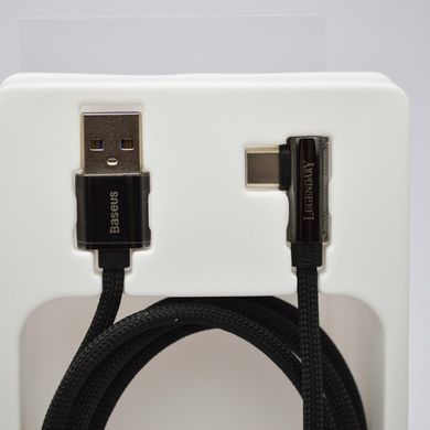 Кабель кутовий USB Baseus Legend Series Elbow Fast Charging Data Cable USB to Type-C 66W 1m Black CATCS-B01