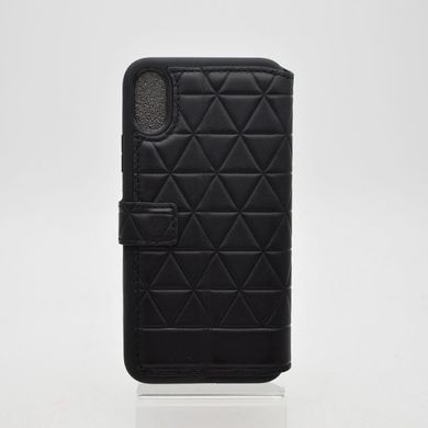 Чехол книжка BMW Embossed Hexagon Real Leather Booktype Case для iPhone X/Xs Black