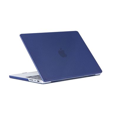 Чехол накладка Carbon Fiber Case Apple Macbook Air 13.6" M2 A2681 Синий