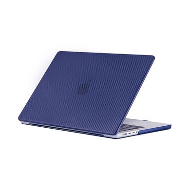 Чехол накладка Carbon Fiber Case Apple Macbook Air 13.6" M2 A2681 Синий