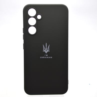 Чохол з патріотичним принтом Silicone Case Print Тризуб для Samsung A54 Galaxy A546 Black