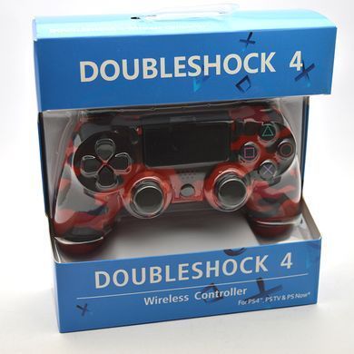 Беспроводной геймпад Doubleshock для PlayStation 4 (Bluetooth/PC/Android) Red Camouflage HC