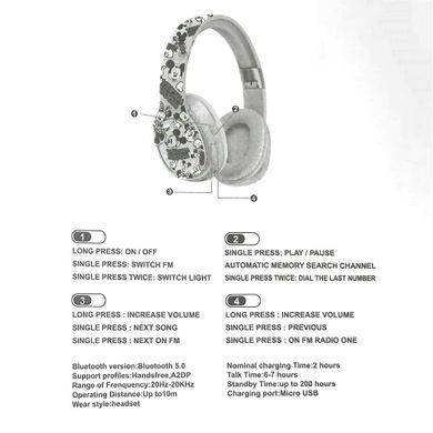 Детские беспроводные наушники с Mickey Mouse Bluetooth AH-803L (Розовый)