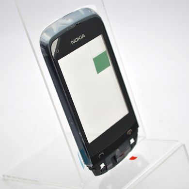 Сенсор (тачскрін) Nokia C2-03/C2-02/C2-06 фіолетовий з рамкою та динаміком Original 100%