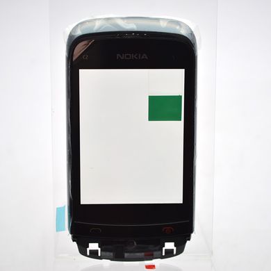 Сенсор (тачскрин) Nokia C2-03/C2-02/C2-06 фиолетовый с рамкой и динамиком Original 100%