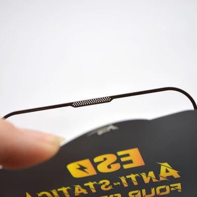 Защитное стекло Four Strong Anti-Static HD с сеточкой спикера iPhone 13 Pro/13/14 (тех.пакет)
