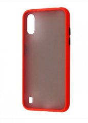 Чохол з напівпрозорою задньою кришкою Matte Color Case TPU для Samsung Galaxy A01 (A015F) Red