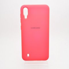Чехол матовый Silicon Case Full Protective для Samsung A105 Galaxy A10 / M105 Galaxy M10 (Crimson)