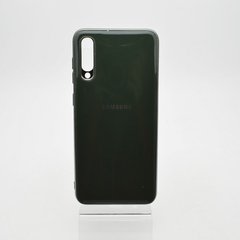 Чехол глянцевый с логотипом Glossy Silicon Case для Samsung A505 Galaxy A50 Dark Green