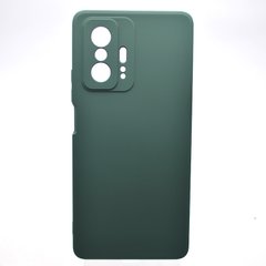Чехол накладка Silicon Case Full Cover для Xiaomi 11T/11T Pro Forest Green