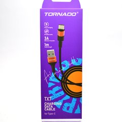 Кабель Tornado TX7 Nylon Cable Type-c 3A 1M Black