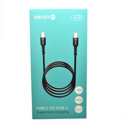 Кабель Veron CC07 Silicon Cable Type-c to Type-c 100W 1.2M Black