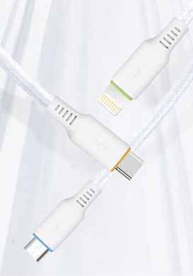 Кабель ANSTY Z-10 3-in-1 Cable 3A 1.2M Белый