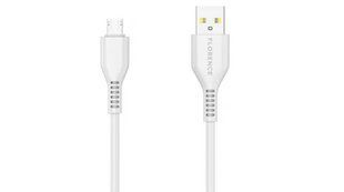 Дата кабель USB Florence Wizer microUSB 1m 2.4A White (FL-2111-WM) для зарядки і передачі даних