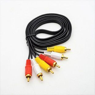 Кабель AV cable RCA, ATV 1.5m Black