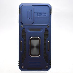 Чохол протударний з кільцем Armor Case CamShield для Samsung A135/A047/A326 Galaxy A13/A04s/A32 5G Army Blue