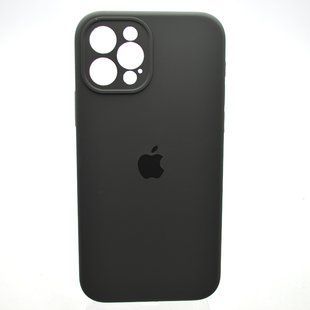 Силіконовий чохол накладка Silicon Case Full Camera для iPhone 12 Pro Max Charcoal Gray Black