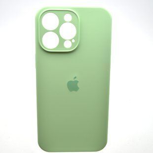 Силиконовый чехол накладка Silicon Case Full Camera для iPhone 15 Pro Pistachio