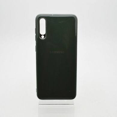 Чохол глянцевий з логотипом Glossy Silicon Case для Samsung A505 Galaxy A50 Dark Green