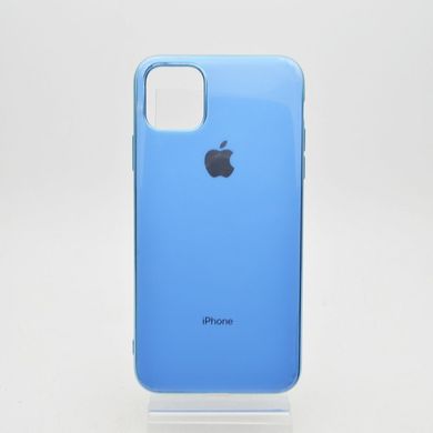 Чехол глянцевый с логотипом Glossy Silicon Case для iPhone 11 Pro Max Blue