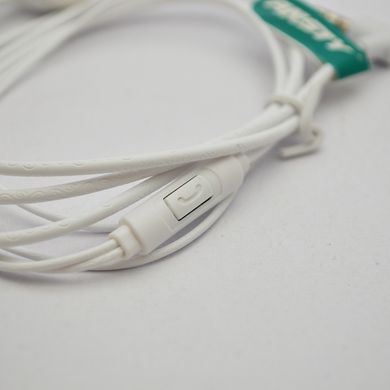 Наушники проводные с микрофоном ANSTY E-055 3.5mm White