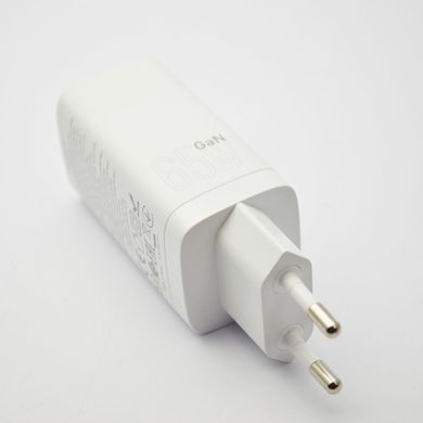 Зарядное устройство Hoco N16 Scenery 1USB + 2Type-C 65W с кабелем Type-C to Type-C White