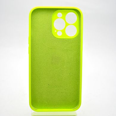 Чехол накладка Silicon Case Full camera для iPhone 13 Pro Party green/Салатовый