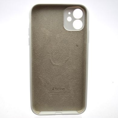 Силиконовый чехол накладка Silicon case Full Camera для iPhone 11 White
