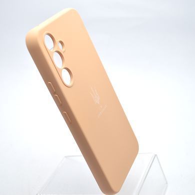 Чехол с патриотическим принтом Silicone Case Print Тризуб для Samsung A54 Galaxy A546 Pink Sand