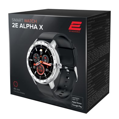 Смарт-годинник 2E Alpha X 46 mm Silver (2E-CWW30SL), Сріблястий