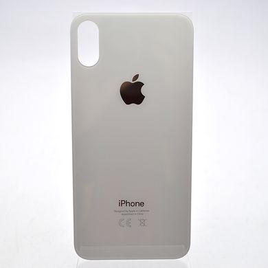 Задняя крышка iPhone X Silver (с большим отверстием под камеру)