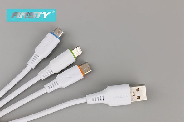 Кабель ANSTY Z-10 3-in-1 Cable 3A 1.2M Белый