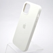 Чехол накладка Silicone Case Full Cover для iPhone 12/iPhone 12 Pro Белый