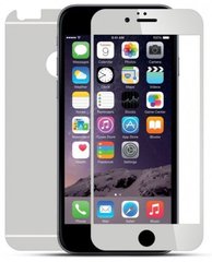 Комплект захисних стекол Full Screen Glass 2 в 1 для Apple iPhone 6 Glossy Silver (0.3mm) (на екран та задню поверхню)