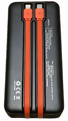 Внешний аккумулятор Power Bank ACL PW-139 с кабелями Type-C/Lightning 10000mAh 22.5W Black