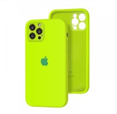 Чехол накладка Silicon Case Full Cover Camera Pro для iPhone 13 Pro Max Party green