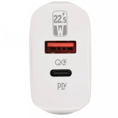 Блок живлення (адаптер) Veron AD-18C (USB+Type-C) White