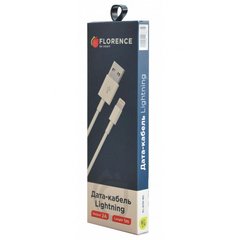 Кабель USB Florence Lightning 1m 2A White (FL-2110-WL)