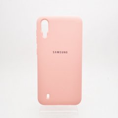 Чехол матовый Silicon Case Full Protective для Samsung A105 Galaxy A10/M105 Galaxy M10 (Pink)