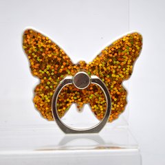 Универсальный держатель для телефона PopSocket (попсокет) Butterfly с кольцом Gold/Золотой