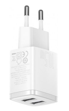 Сетевое зарядное устройство Baseus Compact Charger 2USB 10.5W White CCXJ010202