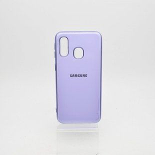 Чохол глянцевий з логотипом Glossy Silicon Case для Samsung A405 Galaxy A40 Violet