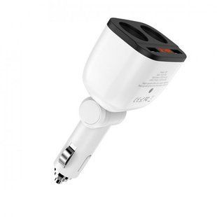 Автомобильная зарядка Hoco Z28 with Digital Display Power Ocean 2USB 3.1A White