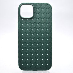 Чехол накладка TPU Weaving для iPhone 14 Plus (Max) Зеленый