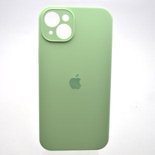 Силиконовый чехол накладка Silicon Case Full Camera для iPhone 15 Plus Pistachio