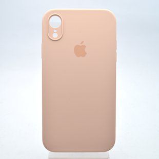 Чехол силиконовый с квадратными бортами Silicon case Full Square для iPhone Xr Pink Sand