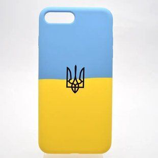 Чехол накладка Silicon Case Print Ukainian Flag для iPhone 7 Plus/iPhone 8 Plus