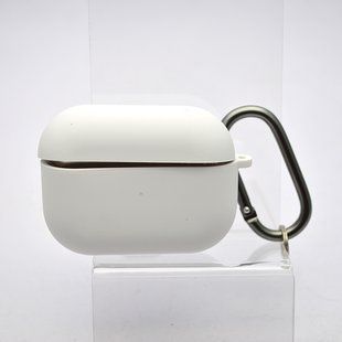 Чехол накладка Silicon Case с микрофиброй для AirPods Pro White/Белый