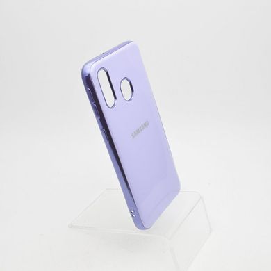 Чехол глянцевый с логотипом Glossy Silicon Case для Samsung A405 Galaxy A40 Violet