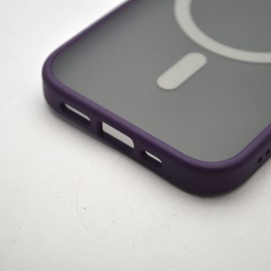 Чехол накладка Metal Buttons с MagSafe для iPhone 14 Pro Purple/Фиолетовый